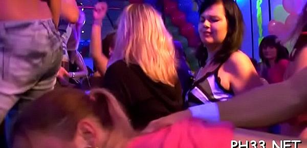  Yong girls in club are drilled hard by mature mans in gazoo and puss in time